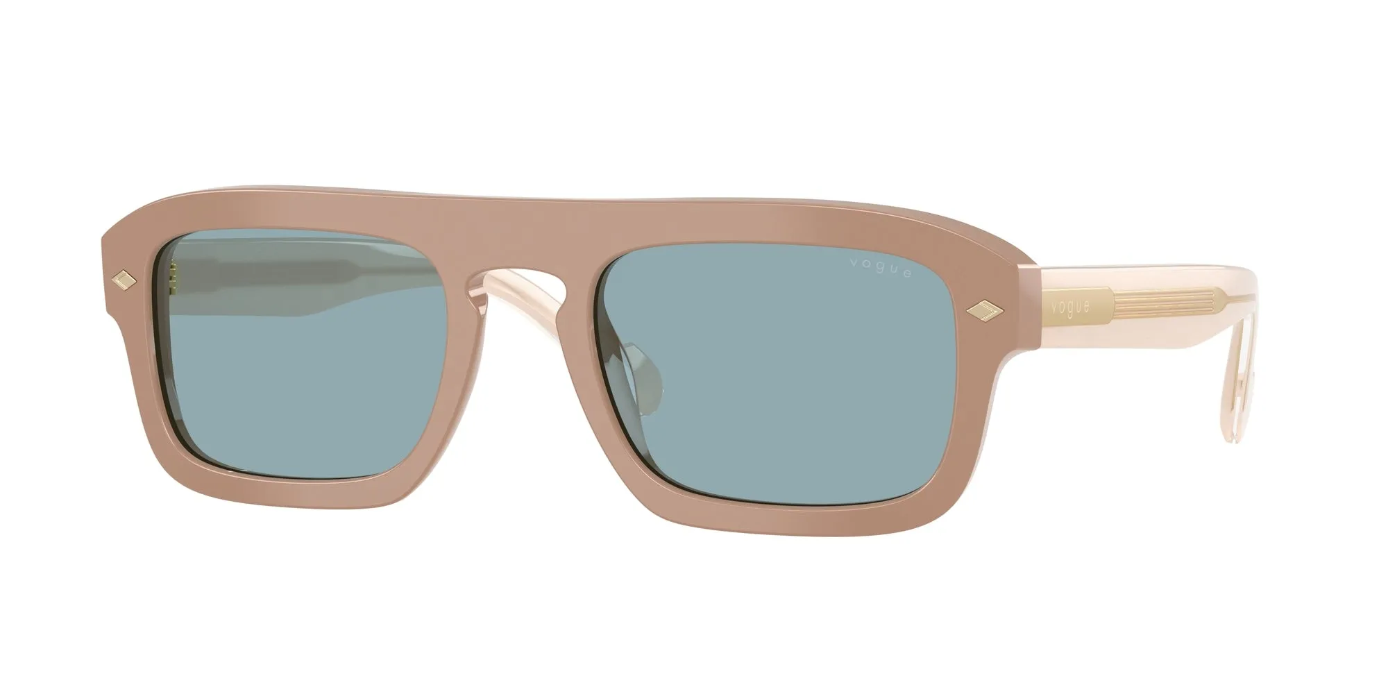 VOGUE EYEWEAR VO5620S 321680 Occhiali da sole Acetato Beige Blu Geometrica Normale - immagine 1