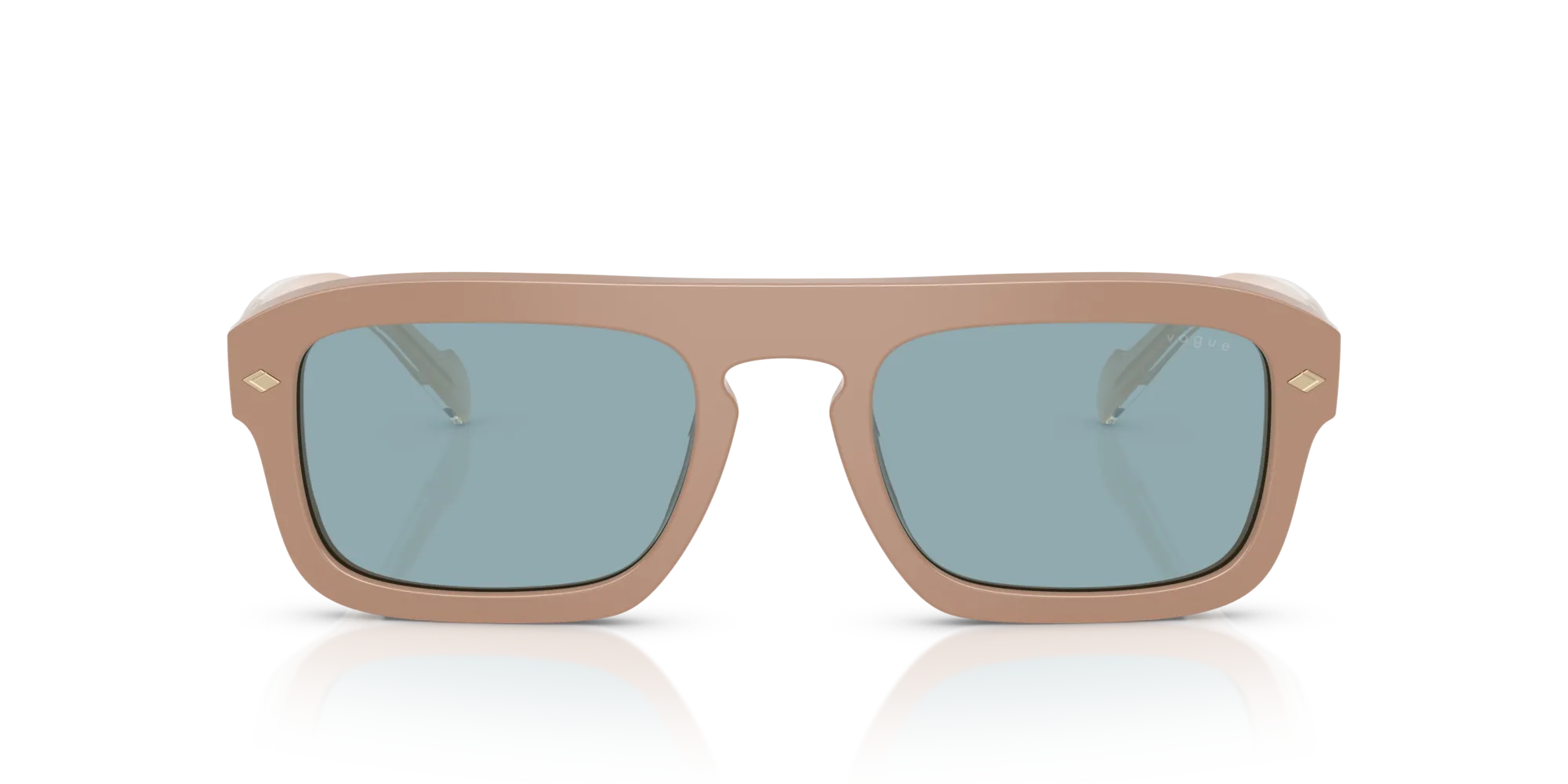 VOGUE EYEWEAR VO5620S 321680 Occhiali da sole Acetato Beige Blu Geometrica Normale - immagine 3