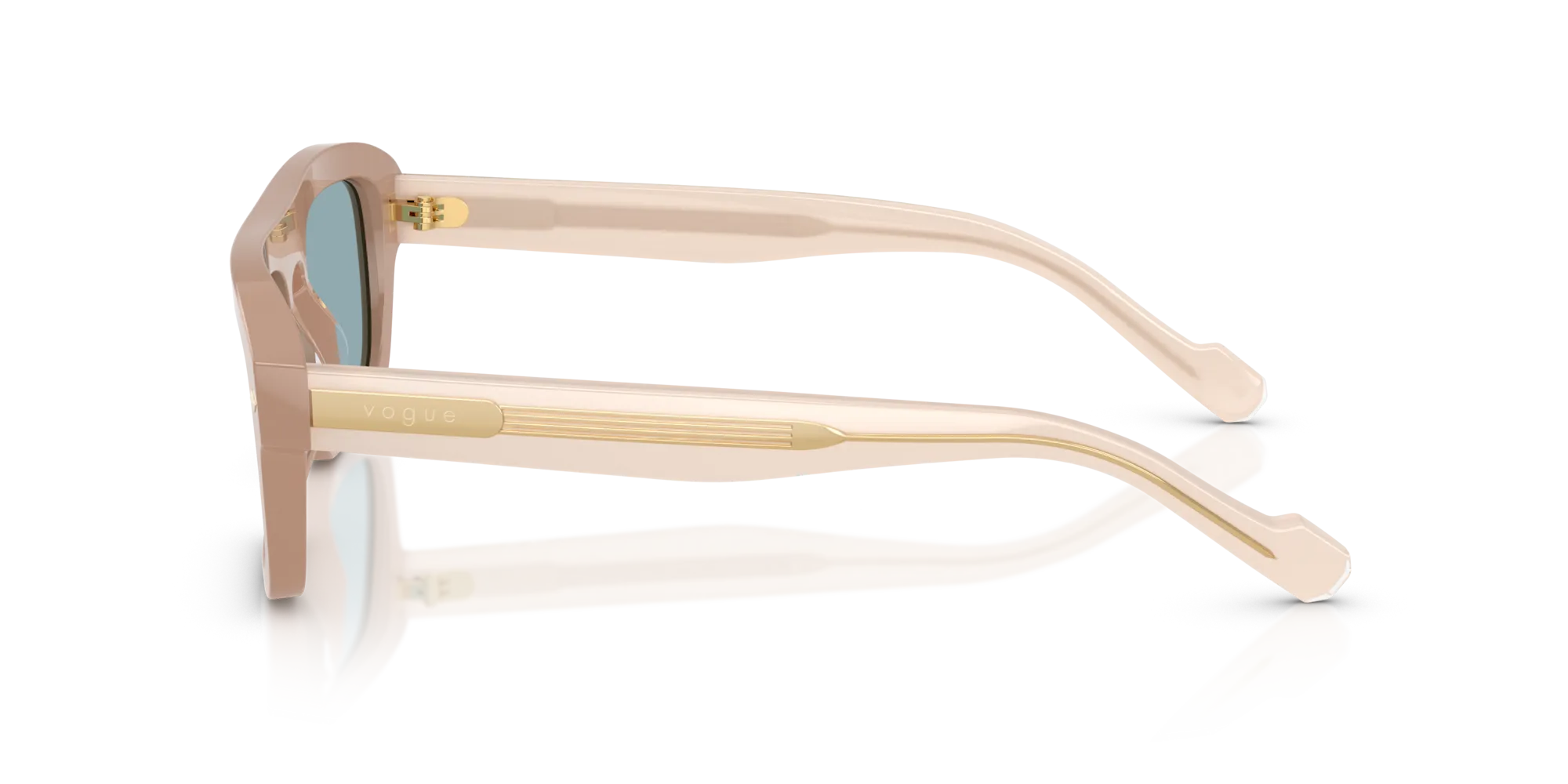 VOGUE EYEWEAR VO5620S 321680 Occhiali da sole Acetato Beige Blu Geometrica Normale - immagine 4