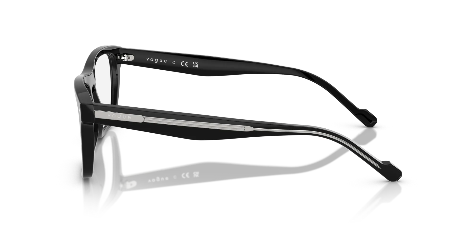 VOGUE EYEWEAR VO5619 W44 Montature da vista Acetato Nero Pillow Normale - immagine 4