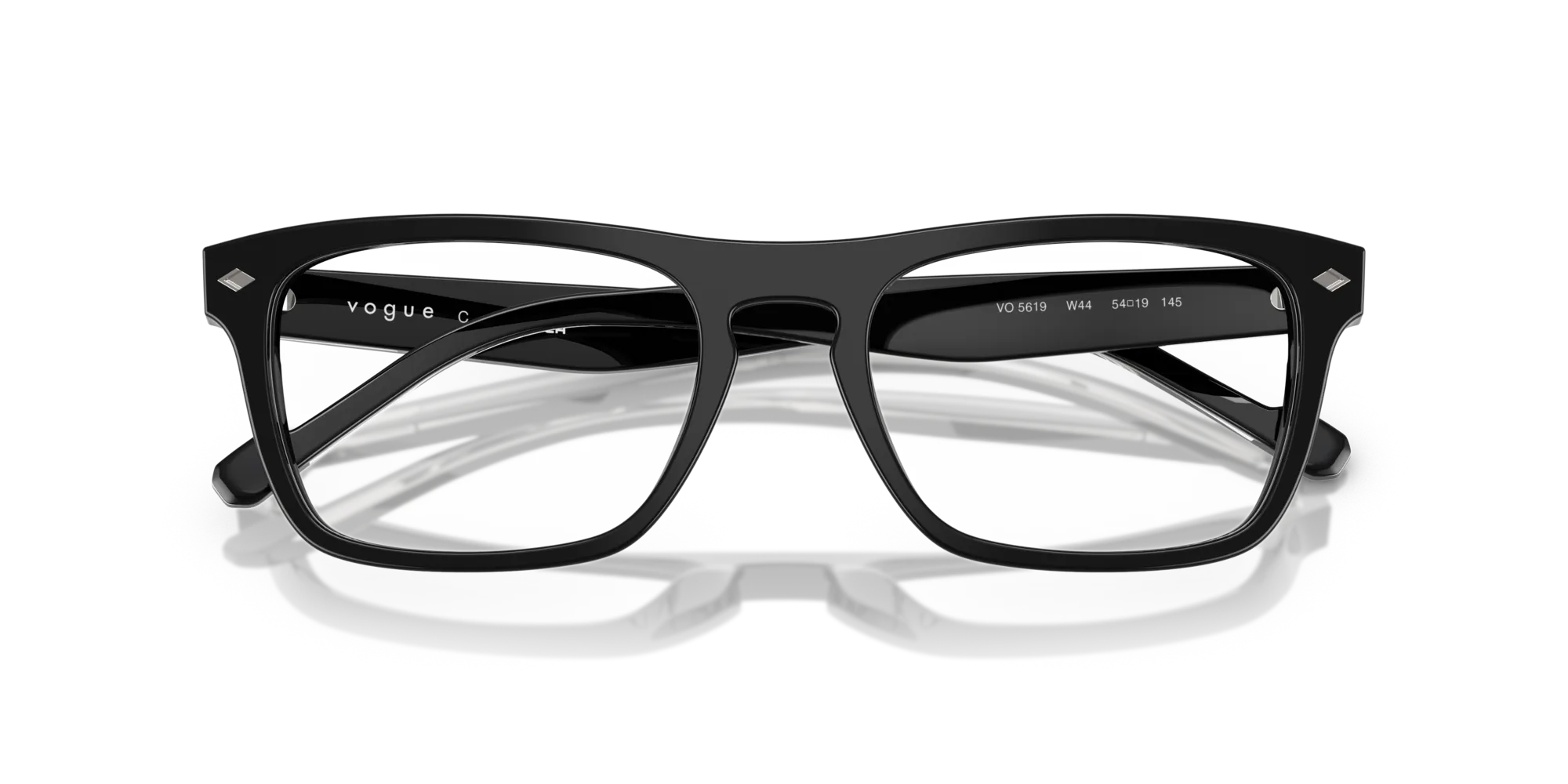 VOGUE EYEWEAR VO5619 W44 Montature da vista Acetato Nero Pillow Normale - immagine 2