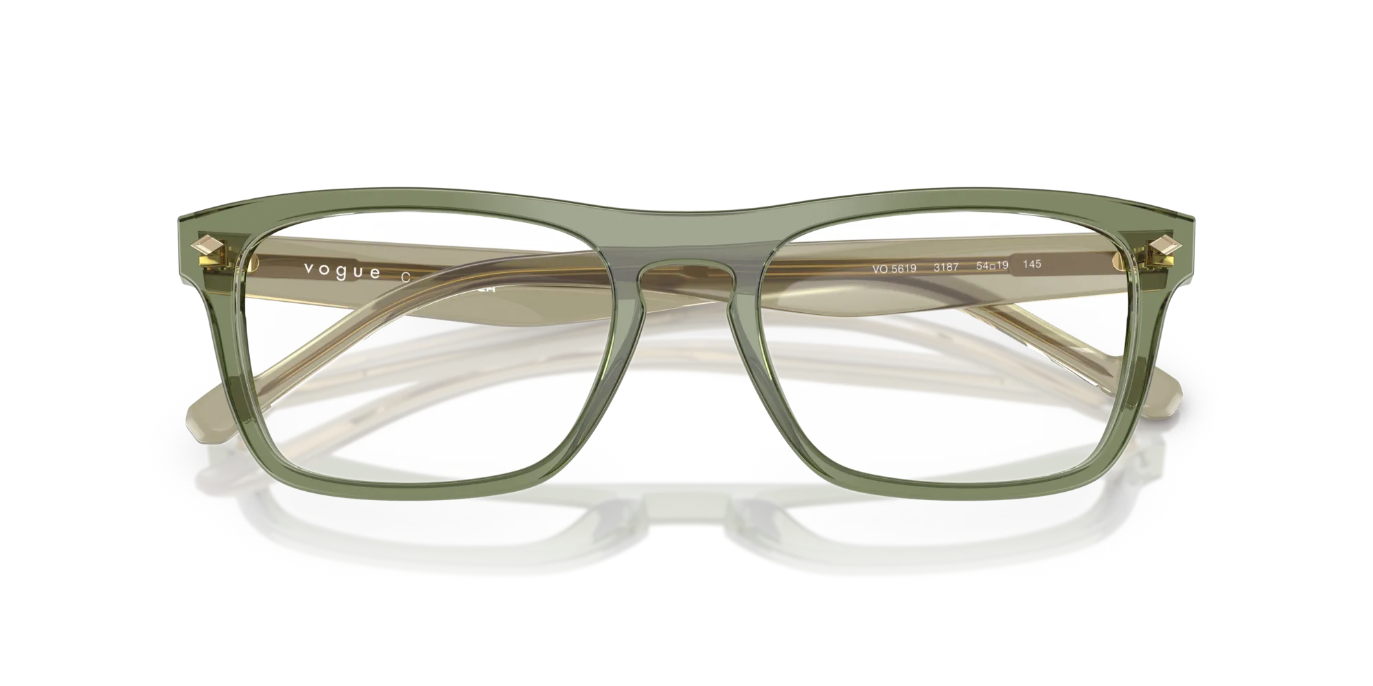VOGUE EYEWEAR VO5619 3187 Montature da vista Acetato Verde Pillow Normale - immagine 2