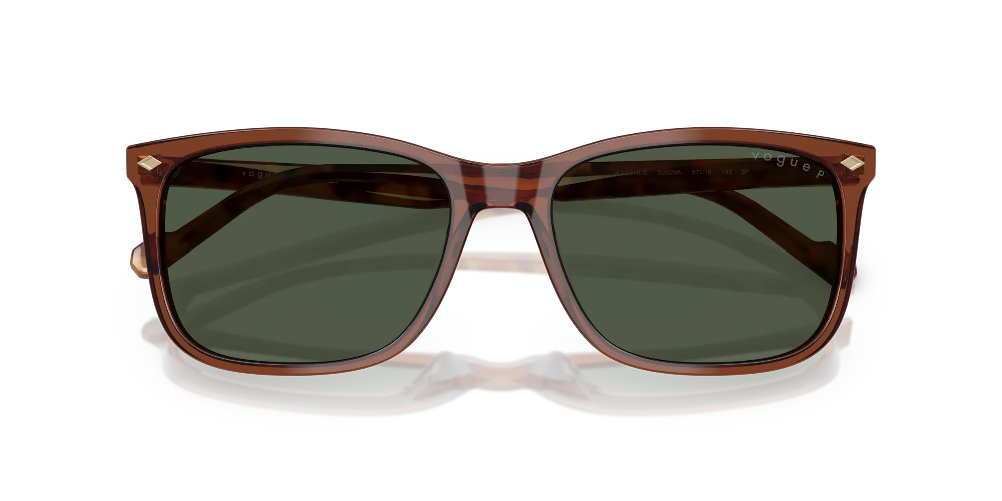 VOGUE EYEWEAR VO5618S 32029A Occhiali da sole Acetato Marrone Verde Pillow Polarizzata - immagine 2