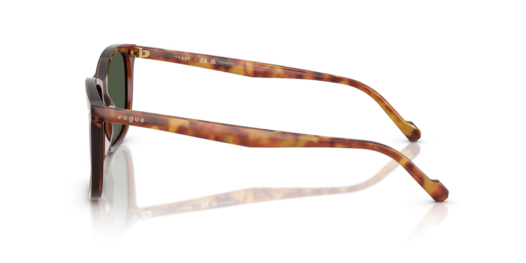 VOGUE EYEWEAR VO5618S 32029A Occhiali da sole Acetato Marrone Verde Pillow Polarizzata - immagine 4