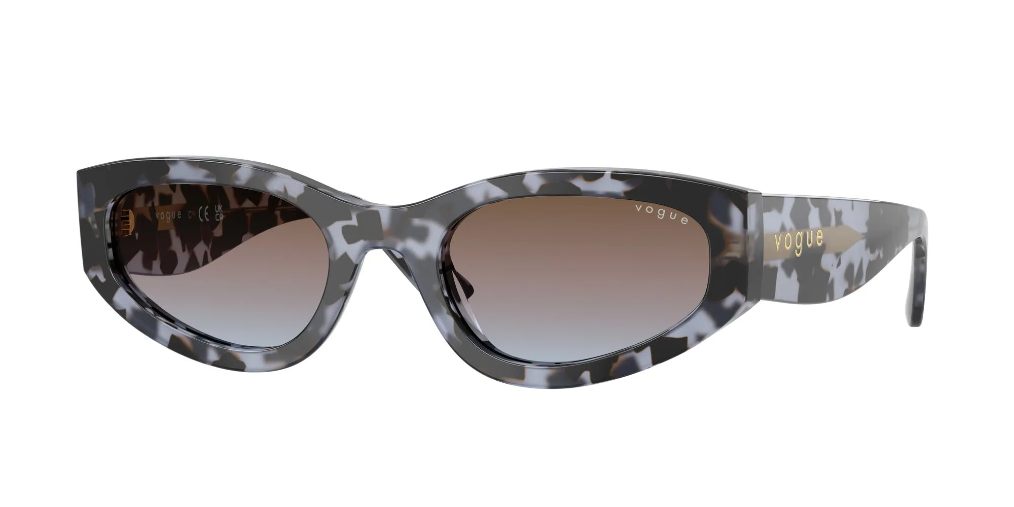 VOGUE EYEWEAR VO5585S 314748 Occhiali da sole Acetato Blu Blu Geometrica Normale Sfumato - immagine 1
