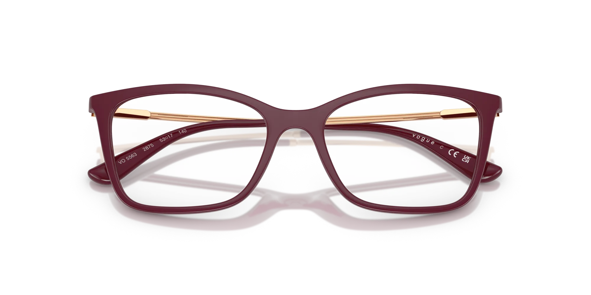 VOGUE EYEWEAR VO5563 2875 Montature da vista Nylon Rosso Farfalla Normale - immagine 2