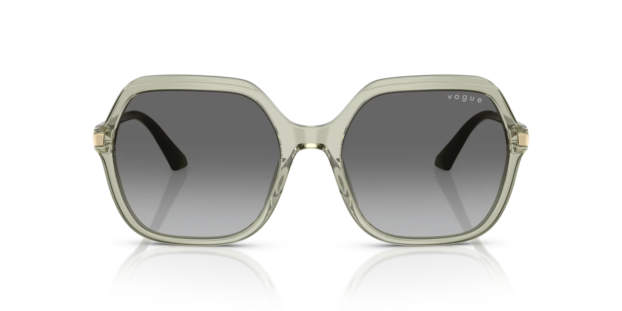 VOGUE EYEWEAR VO5561S 302211 Occhiali da sole Acetato Verde Grigio Squadrata Normale Sfumato - immagine 3