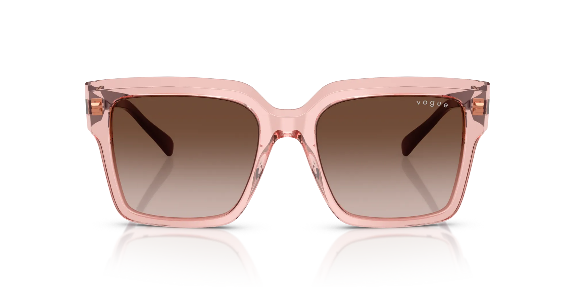 VOGUE EYEWEAR VO5553S 286413 Occhiali da sole Acetato Rosa Marrone Squadrata Normale Sfumato - immagine 3