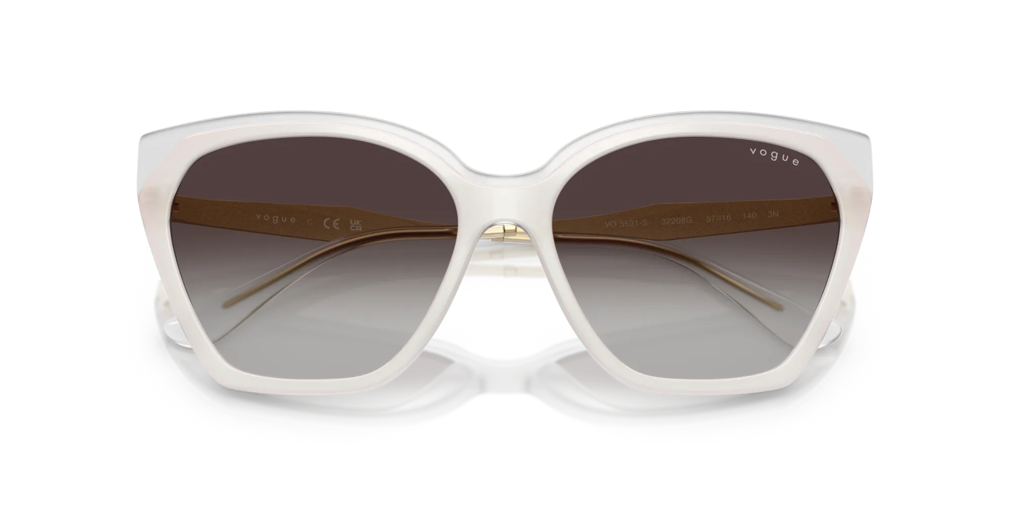 VOGUE EYEWEAR VO5521S 32208G Occhiali da sole Iniettato Bianco Grigio Cat Eye Normale Sfumato - immagine 2