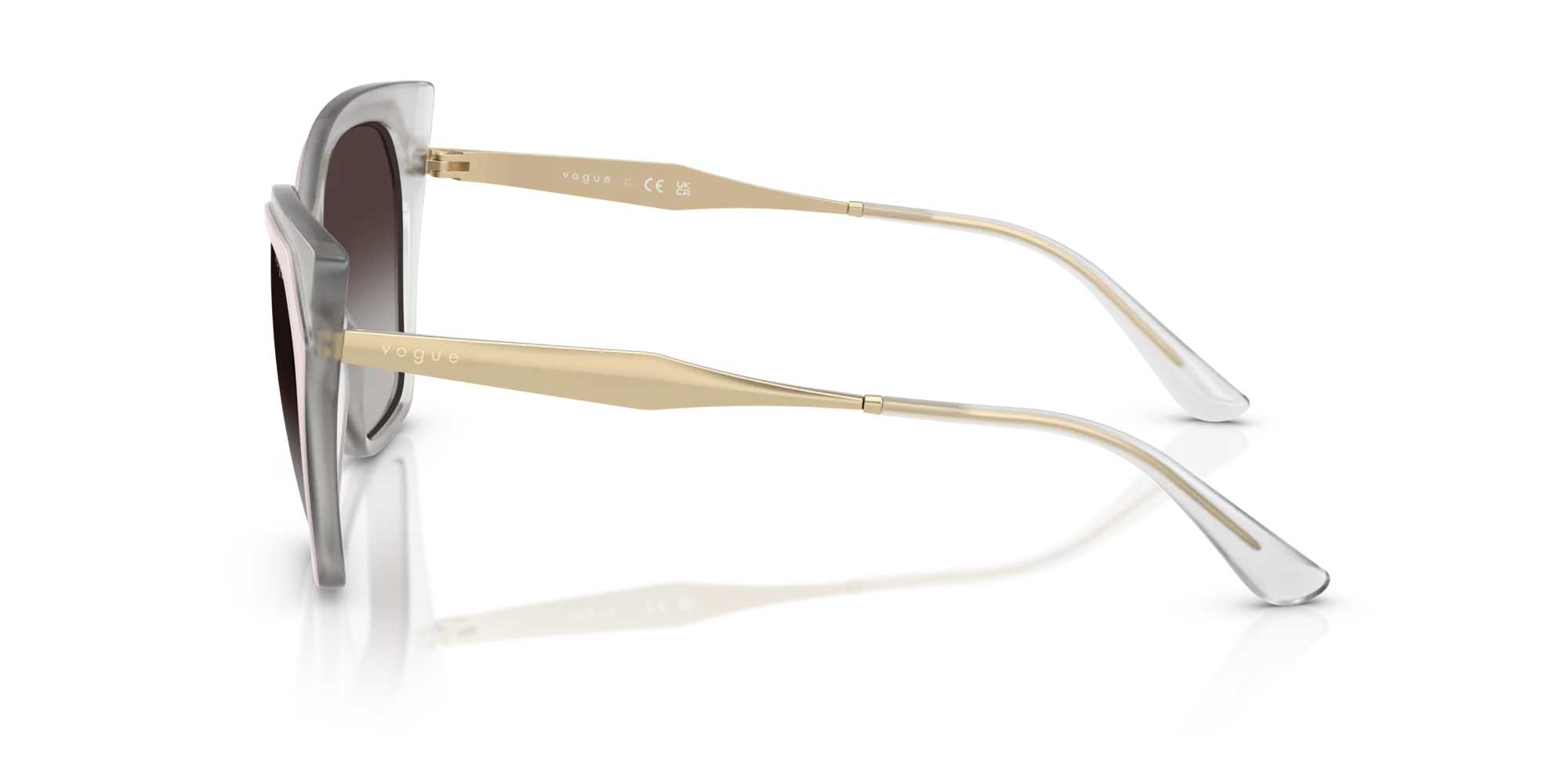 VOGUE EYEWEAR VO5521S 32208G Occhiali da sole Iniettato Bianco Grigio Cat Eye Normale Sfumato - immagine 4