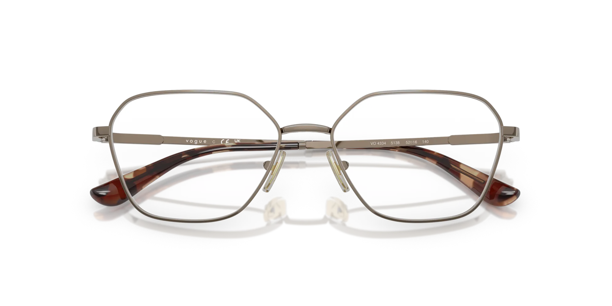 VOGUE EYEWEAR VO4334 5138 Montature da vista Metallo Marrone Geometrica Normale - immagine 2
