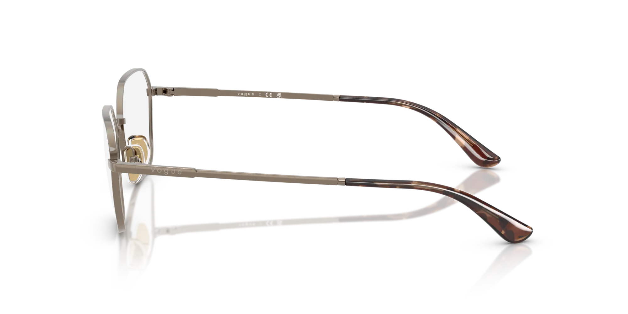 VOGUE EYEWEAR VO4334 5138 Montature da vista Metallo Marrone Geometrica Normale - immagine 4