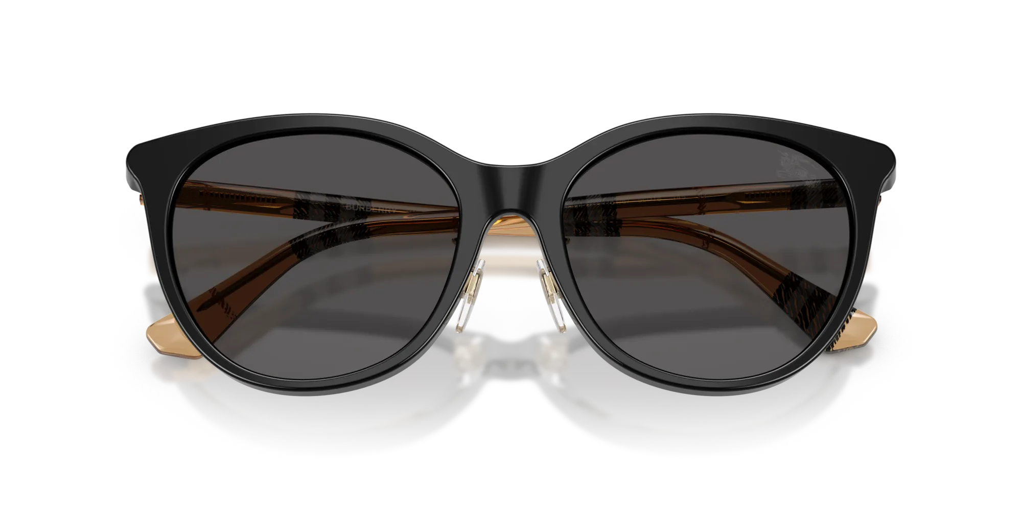Burberry BE4464D 416187 Occhiali da sole Acetato Nero Grigio Pantos Normale - immagine 2