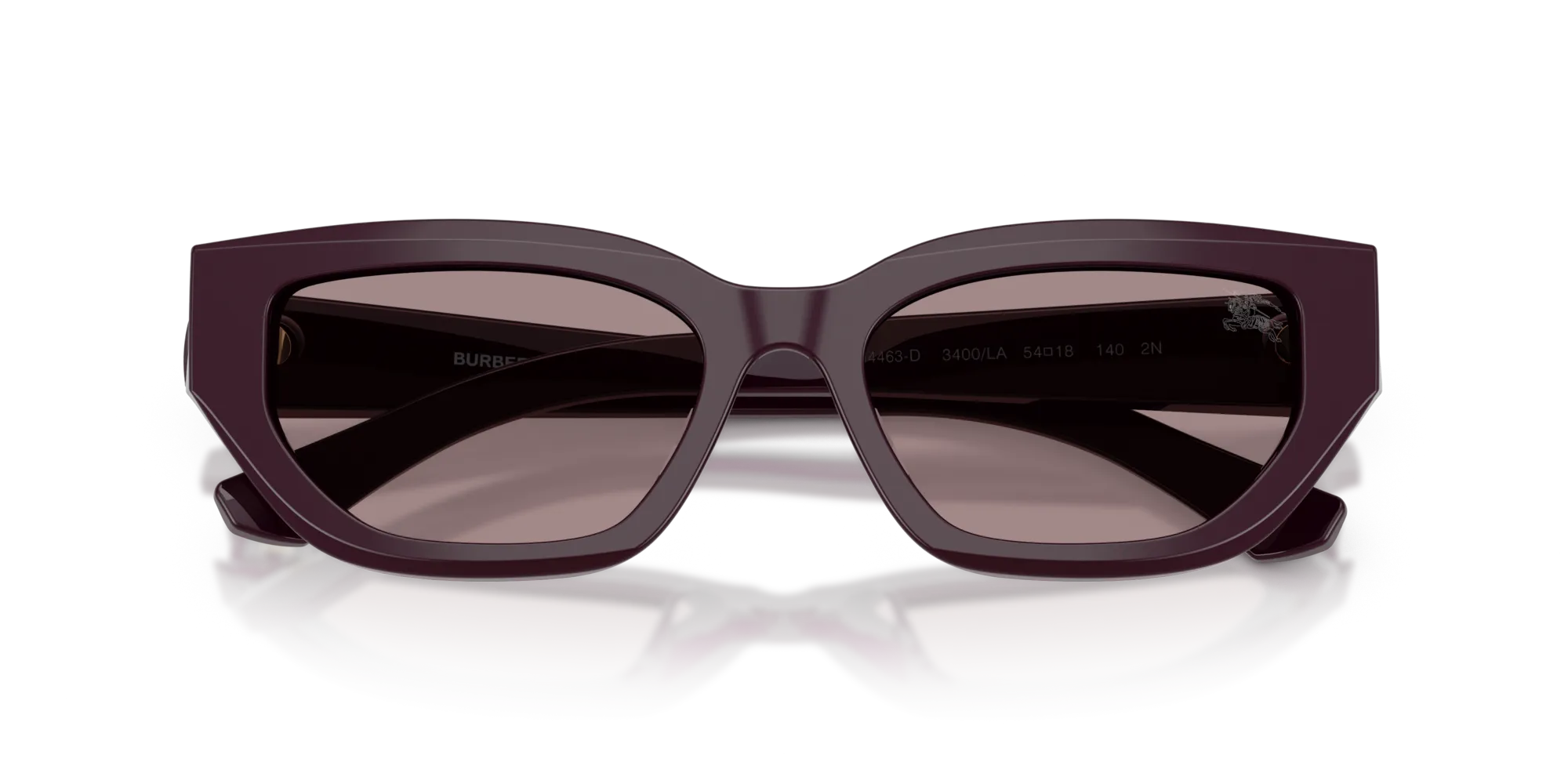 Burberry BE4463D 3400LA Occhiali da sole Acetato Viola Viola Cat Eye Normale - immagine 2