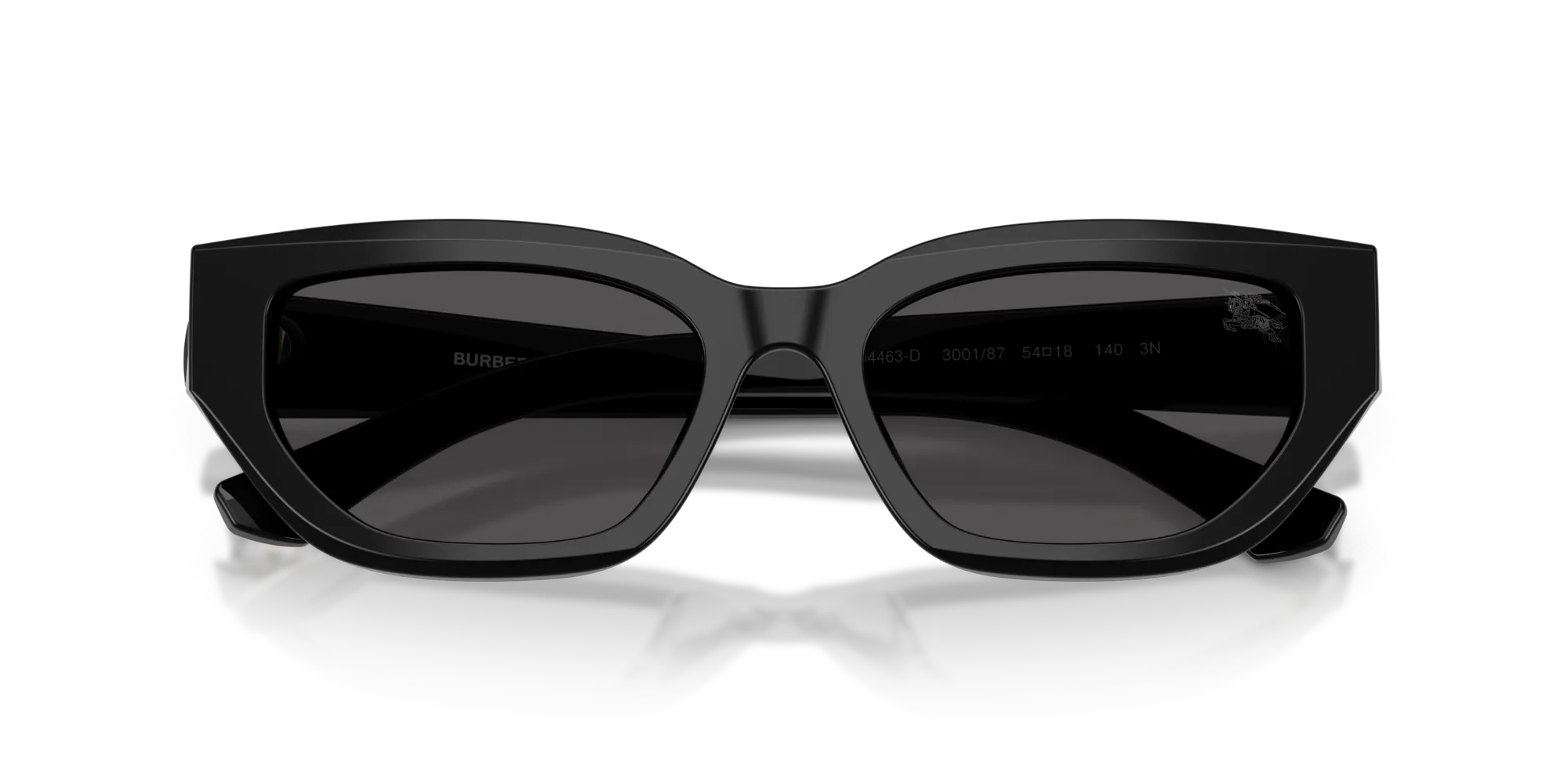 Burberry BE4463D 300187 Occhiali da sole Acetato Nero Grigio Cat Eye Normale - immagine 2
