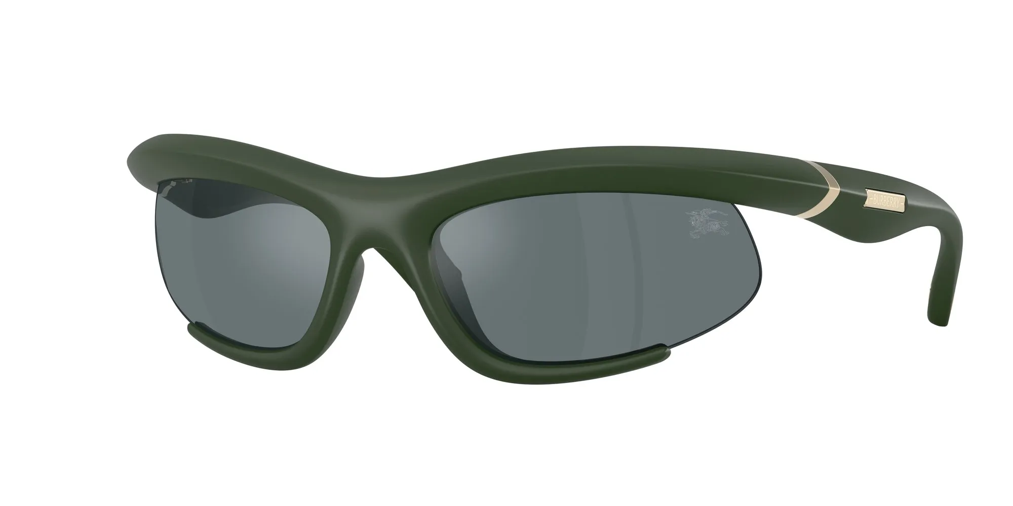 Burberry BE4462 41876G Occhiali da sole Iniettato Verde Grigio Geometrica Specchiate - immagine 1