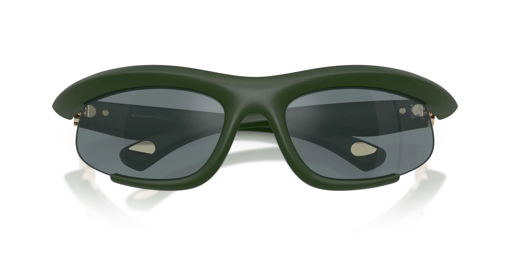 Burberry BE4462 41876G Occhiali da sole Iniettato Verde Grigio Geometrica Specchiate - immagine 2