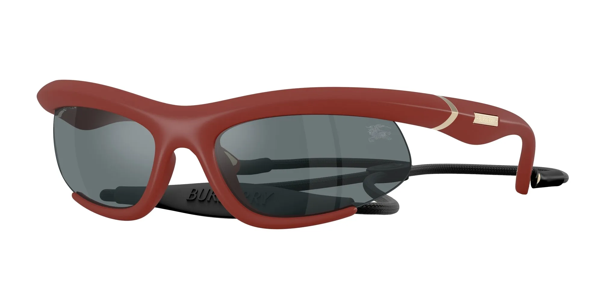 Burberry BE4462 41566G Occhiali da sole Iniettato Rosso Grigio Geometrica Specchiate - immagine 1