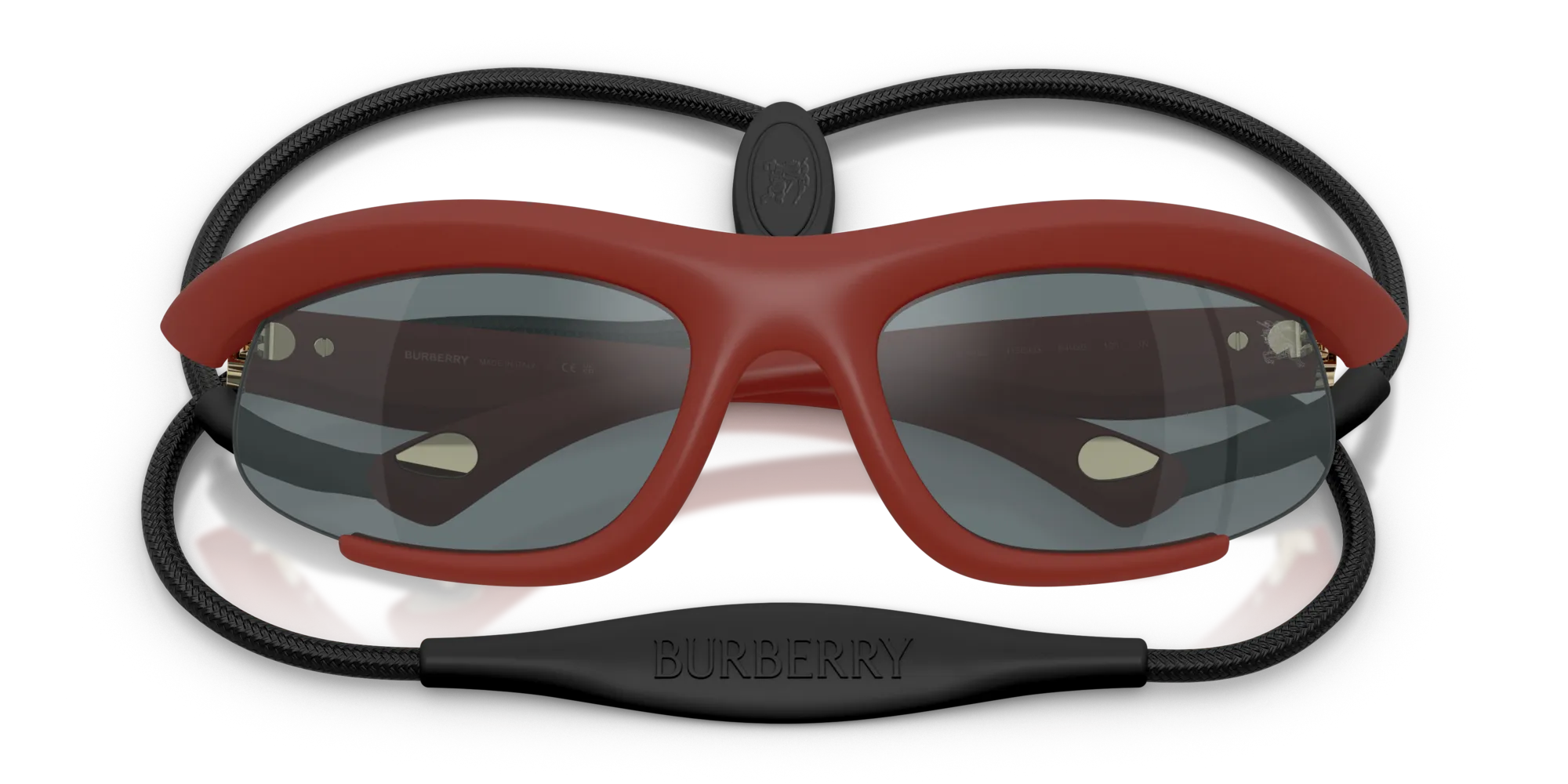 Burberry BE4462 41566G Occhiali da sole Iniettato Rosso Grigio Geometrica Specchiate - immagine 2