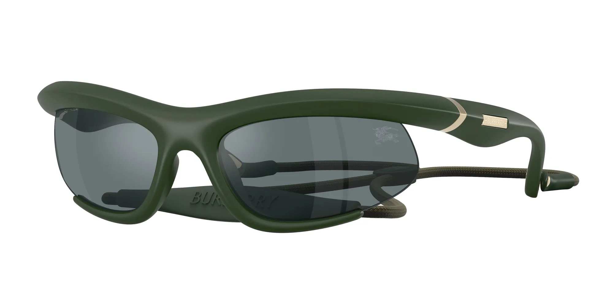 Burberry BE4462 41556G Occhiali da sole Iniettato Verde Grigio Geometrica Specchiate - immagine 1