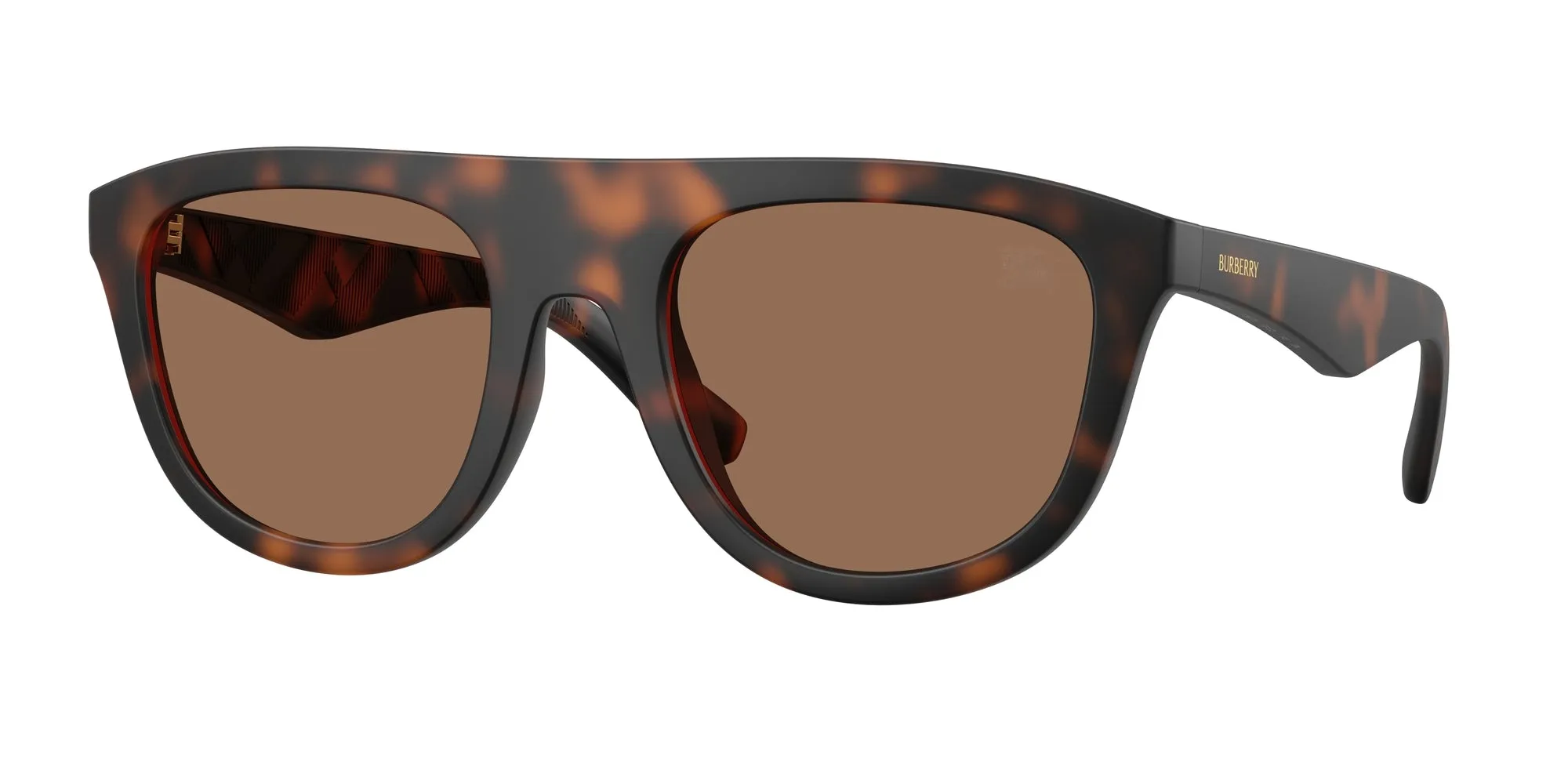 Burberry BE4459U 353673 Occhiali da sole Iniettato Tartaruga Marrone Squadrata Normale - immagine 1