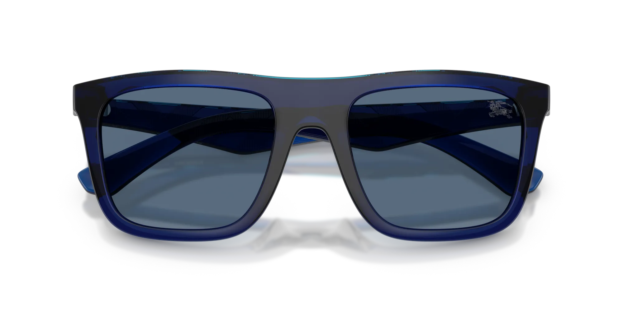Burberry BE4458U 411080 Occhiali da sole Iniettato Blu Blu Squadrata Normale - immagine 2