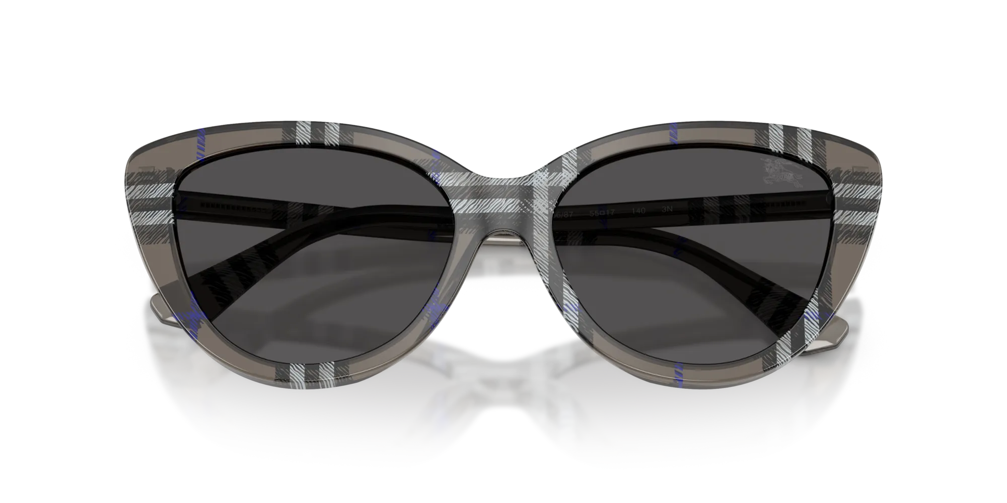Burberry BE4457 416687 Occhiali da sole Acetato Grigio Grigio Cat Eye Normale - immagine 2