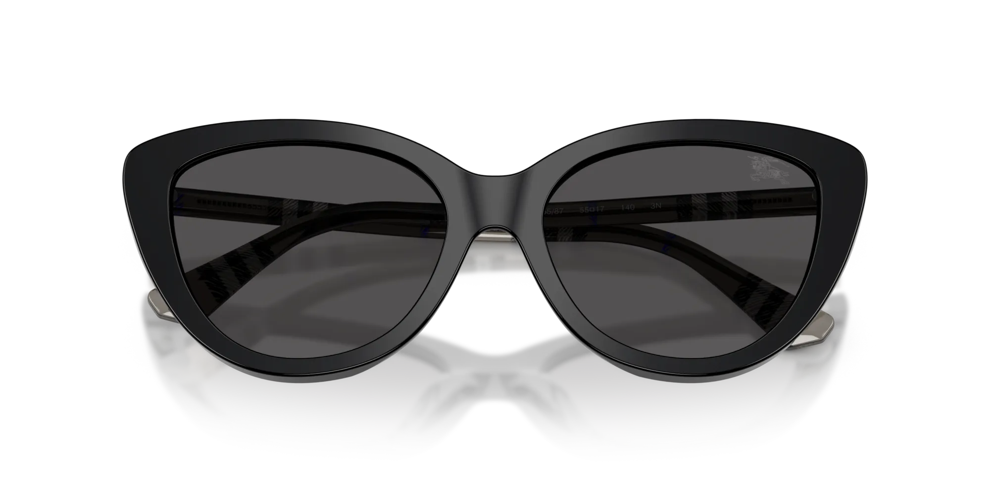 Burberry BE4457 416587 Occhiali da sole Acetato Nero Grigio Cat Eye Normale - immagine 2