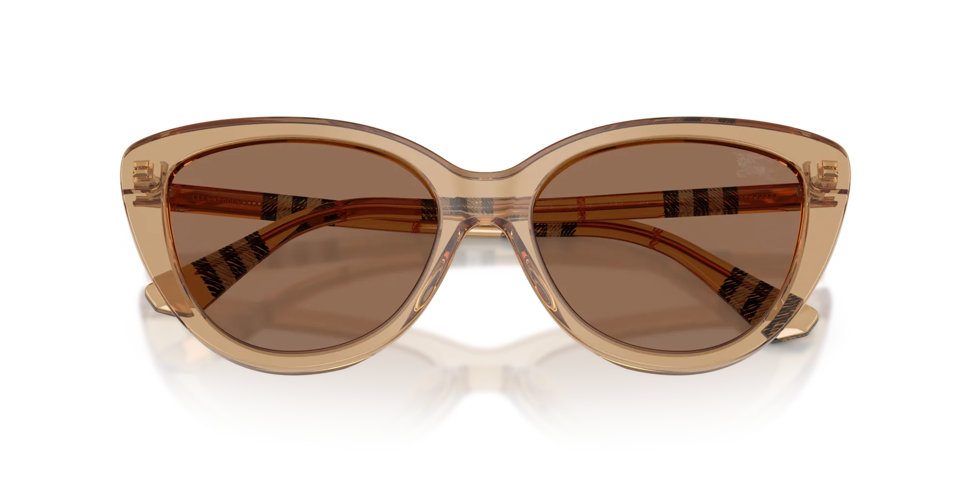 Burberry BE4457 416473 Occhiali da sole Acetato Beige Marrone Cat Eye Normale - immagine 2