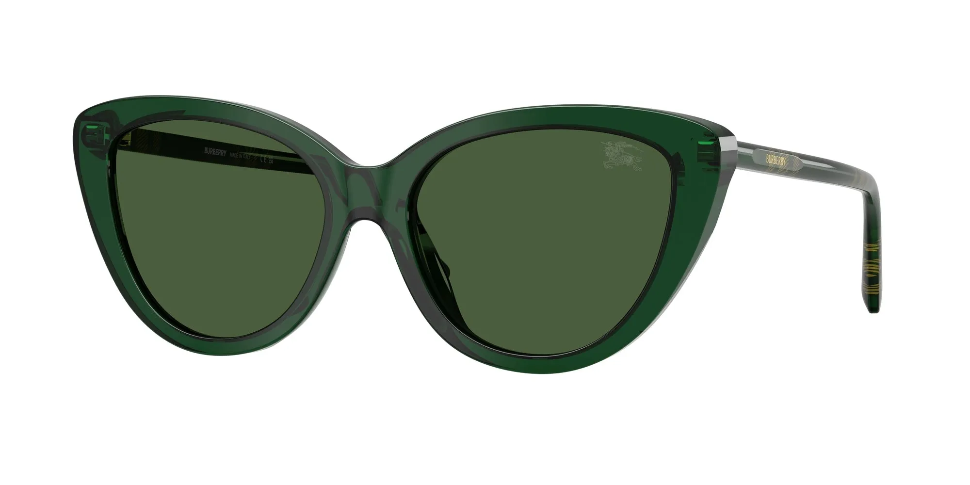 Burberry BE4457 416271 Occhiali da sole Acetato Verde Verde Cat Eye Normale - immagine 1