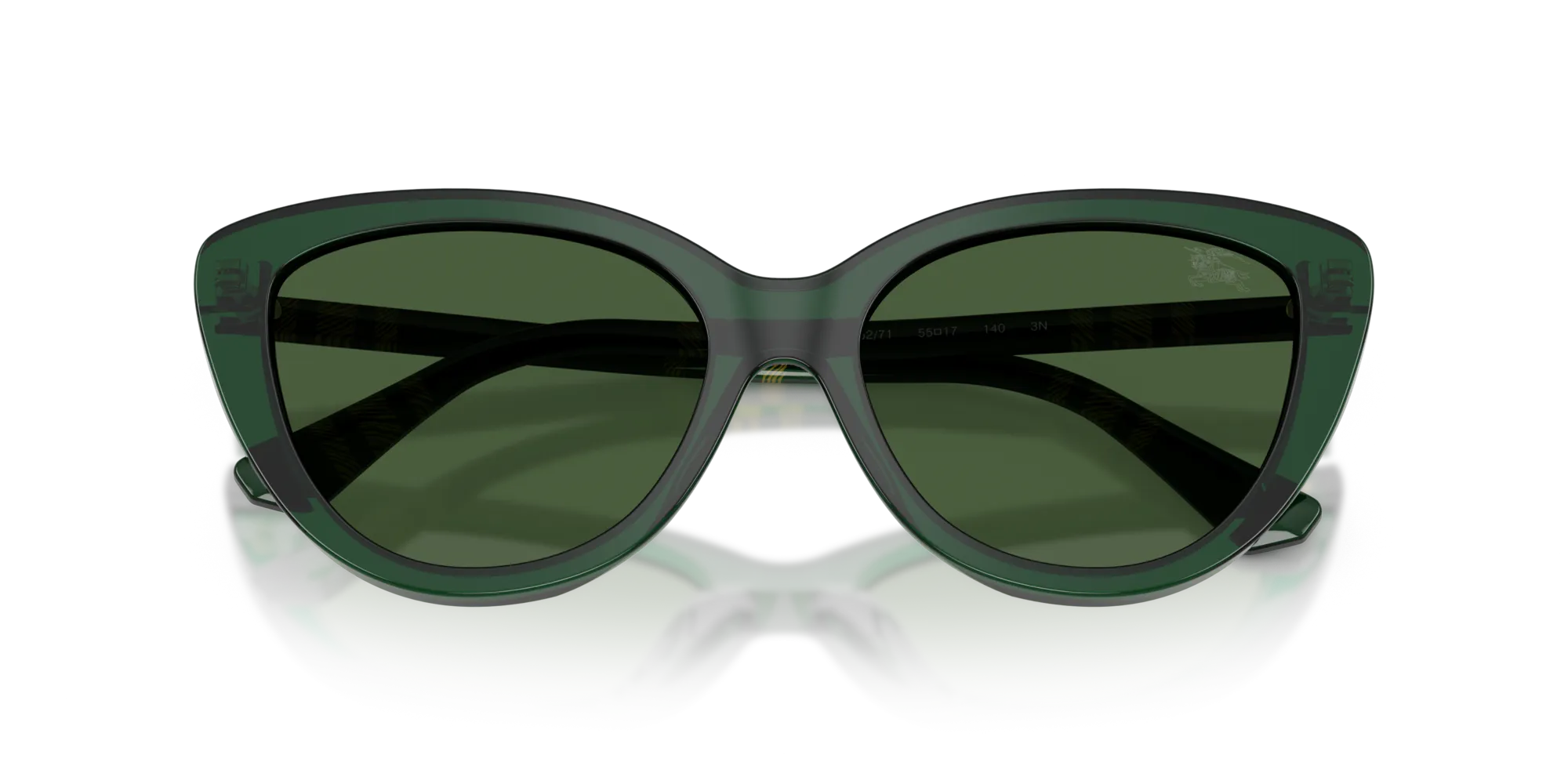 Burberry BE4457 416271 Occhiali da sole Acetato Verde Verde Cat Eye Normale - immagine 2