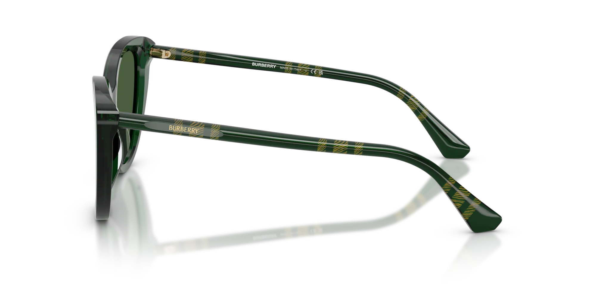 Burberry BE4457 416271 Occhiali da sole Acetato Verde Verde Cat Eye Normale - immagine 4