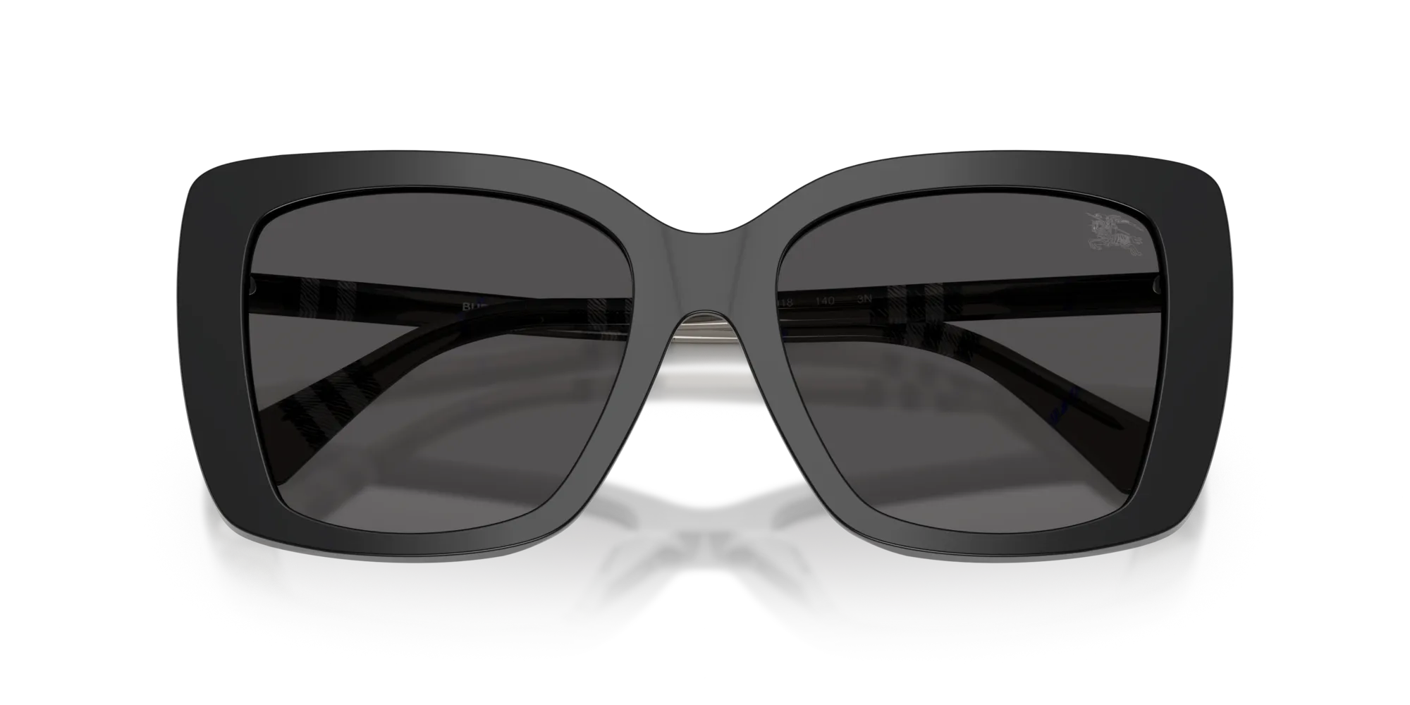 Burberry BE4456 416587 Occhiali da sole Acetato Nero Grigio Squadrata Normale - immagine 2