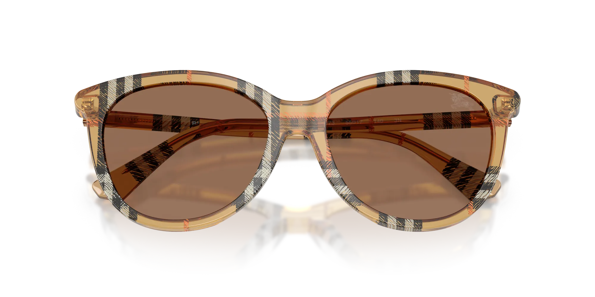 Burberry BE4455 416373 Occhiali da sole Acetato Marrone Marrone Pantos Normale - immagine 2