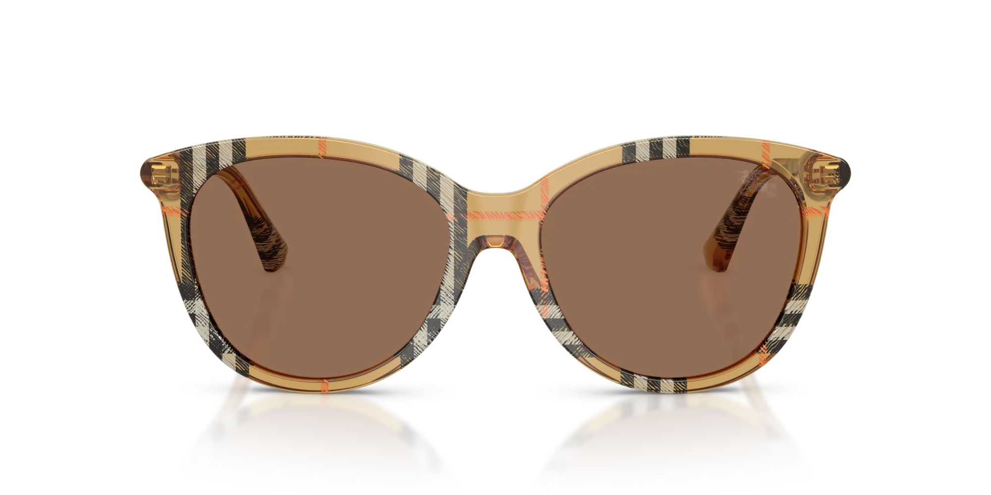 Burberry BE4455 416373 Occhiali da sole Acetato Marrone Marrone Pantos Normale - immagine 3