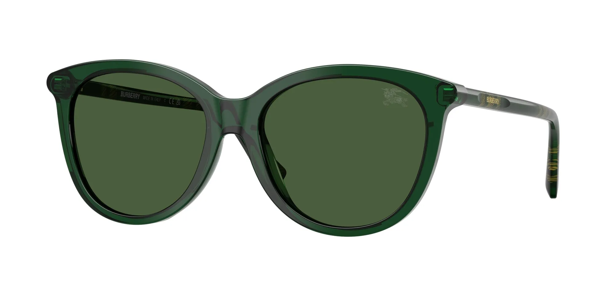 Burberry BE4455 416271 Occhiali da sole Acetato Verde Verde Pantos Normale - immagine 1