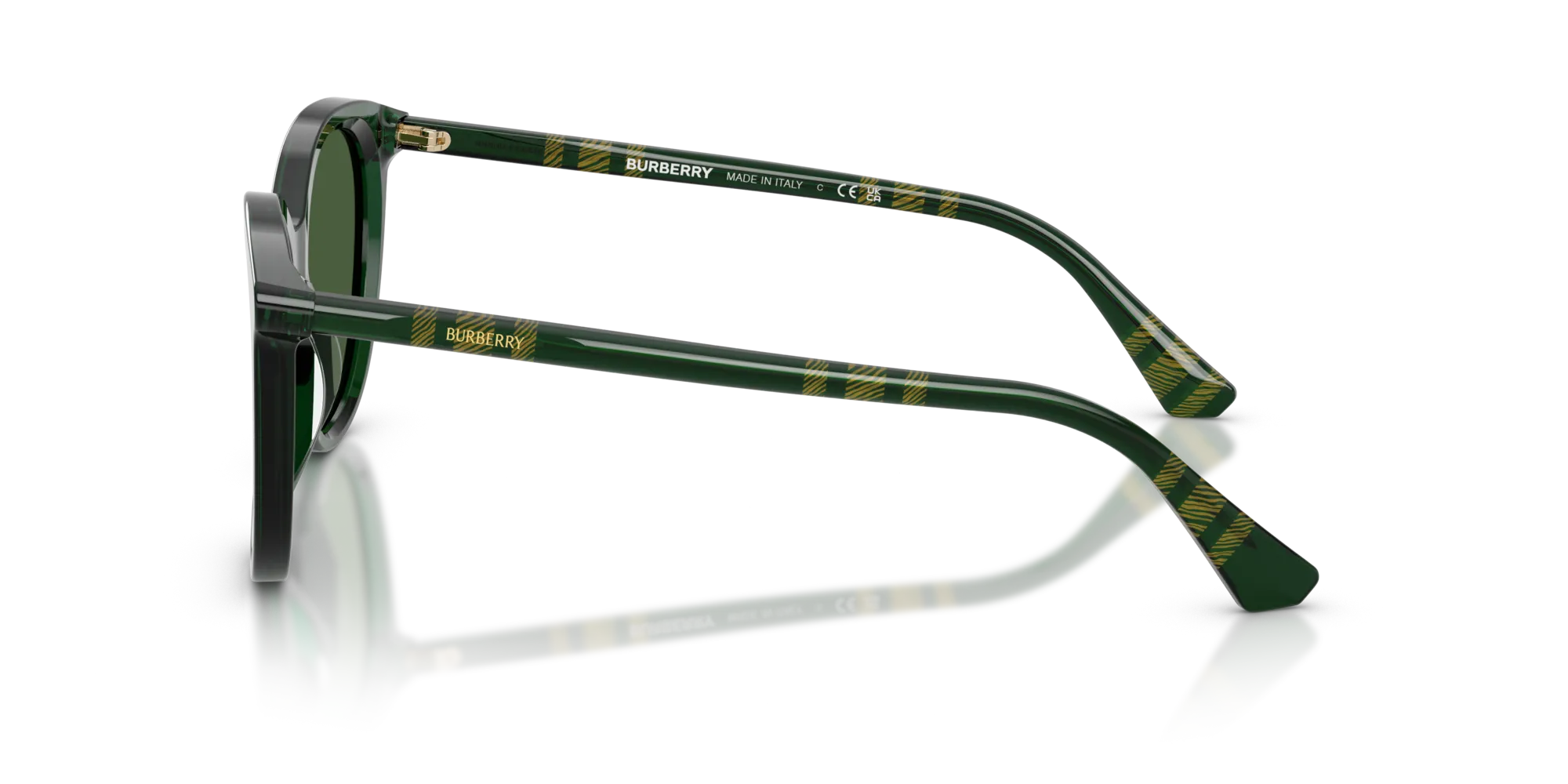 Burberry BE4455 416271 Occhiali da sole Acetato Verde Verde Pantos Normale - immagine 4