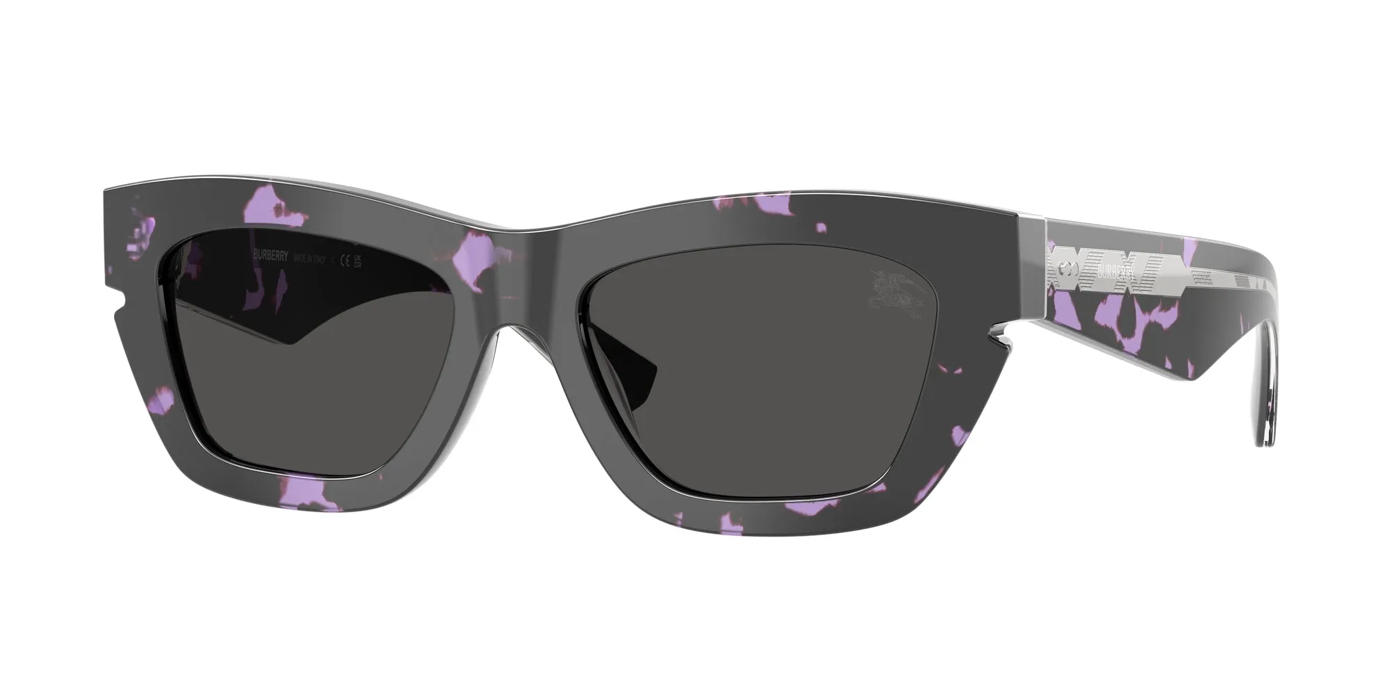 Burberry BE4454 415987 Occhiali da sole Acetato Viola Grigio Cat Eye Normale - immagine 1