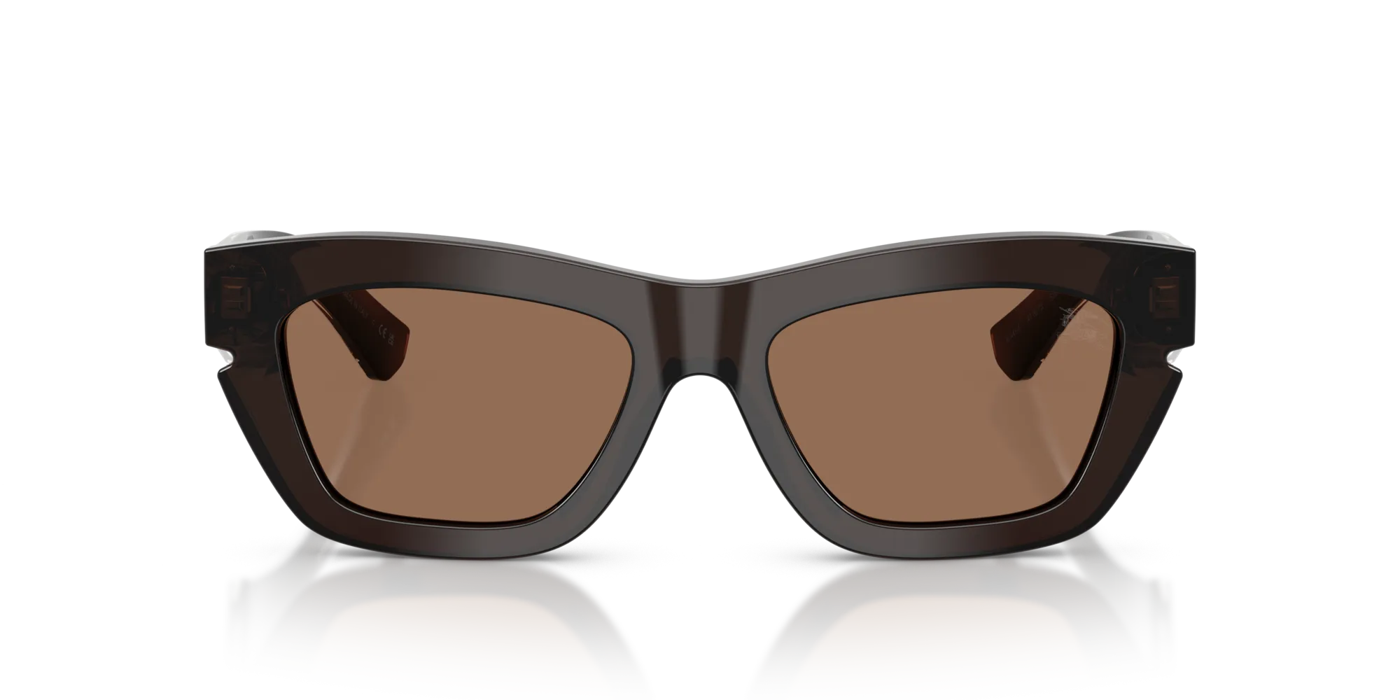 Burberry BE4454 411673 Occhiali da sole Acetato Marrone Marrone Cat Eye Normale - immagine 3