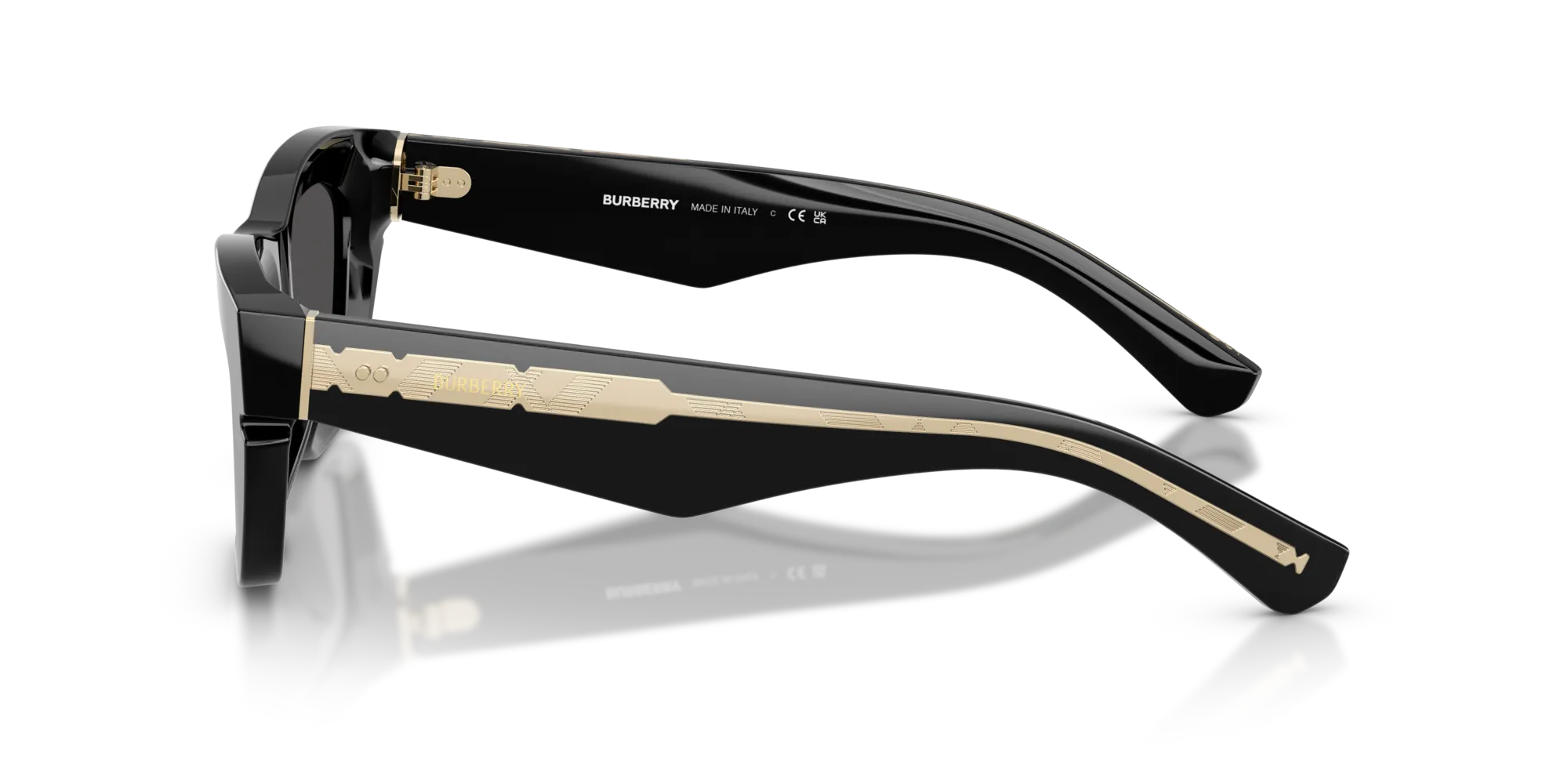 Burberry BE4454 300187 Occhiali da sole Acetato Nero Grigio Cat Eye Normale - immagine 4
