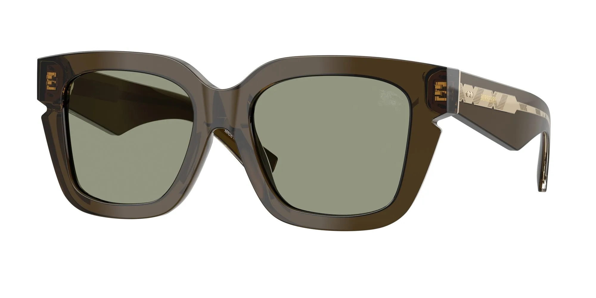 Burberry BE4453 3010/2 Occhiali da sole Acetato Verde Verde Squadrata Normale - immagine 1