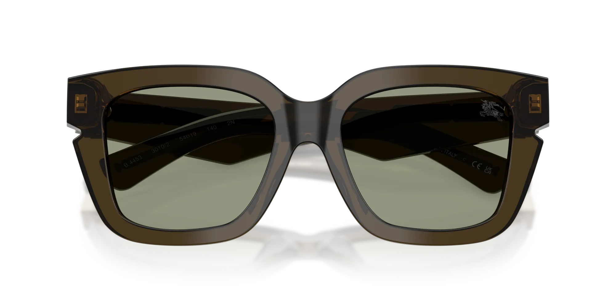 Burberry BE4453 3010/2 Occhiali da sole Acetato Verde Verde Squadrata Normale - immagine 2