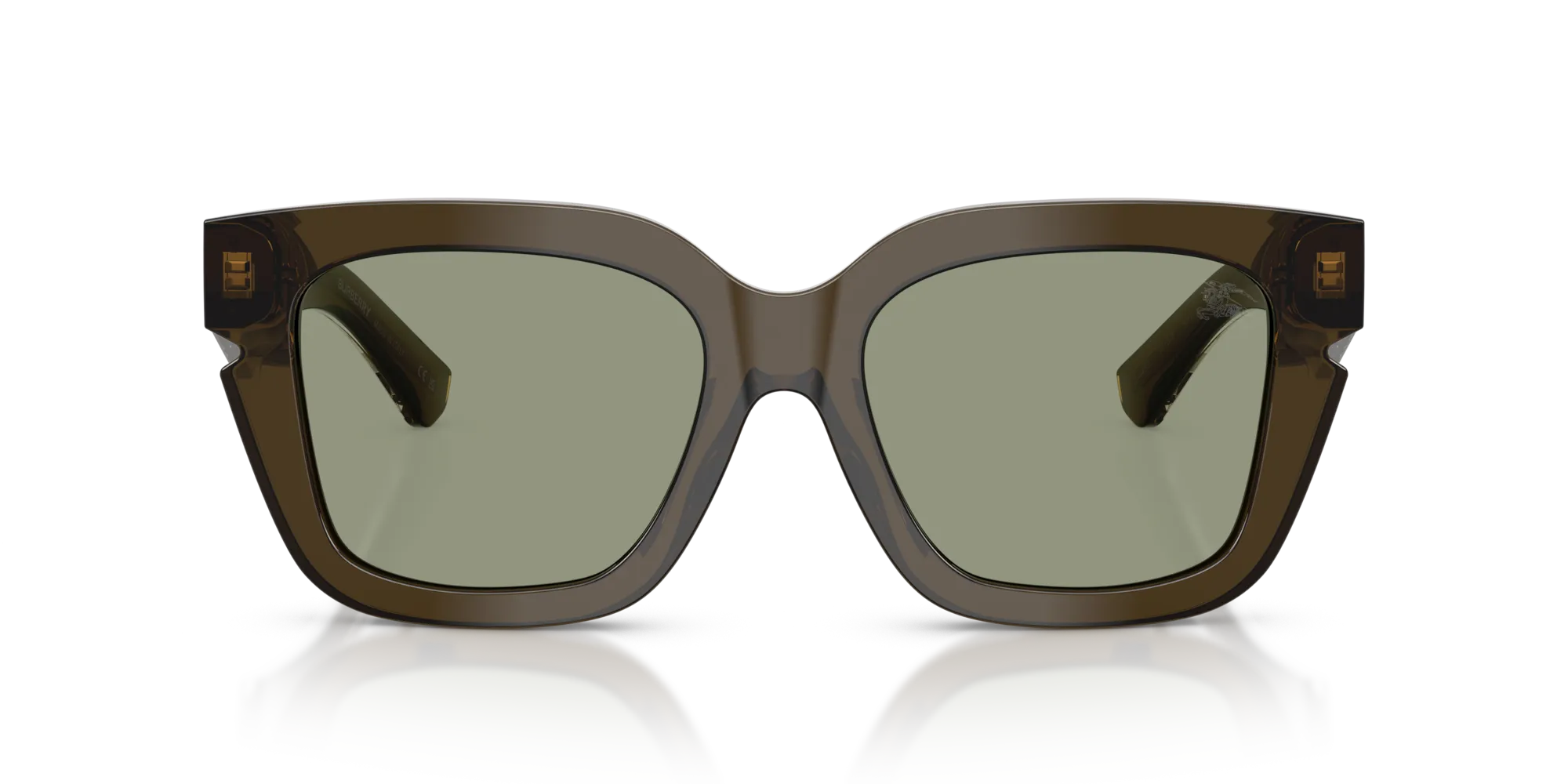 Burberry BE4453 3010/2 Occhiali da sole Acetato Verde Verde Squadrata Normale - immagine 3