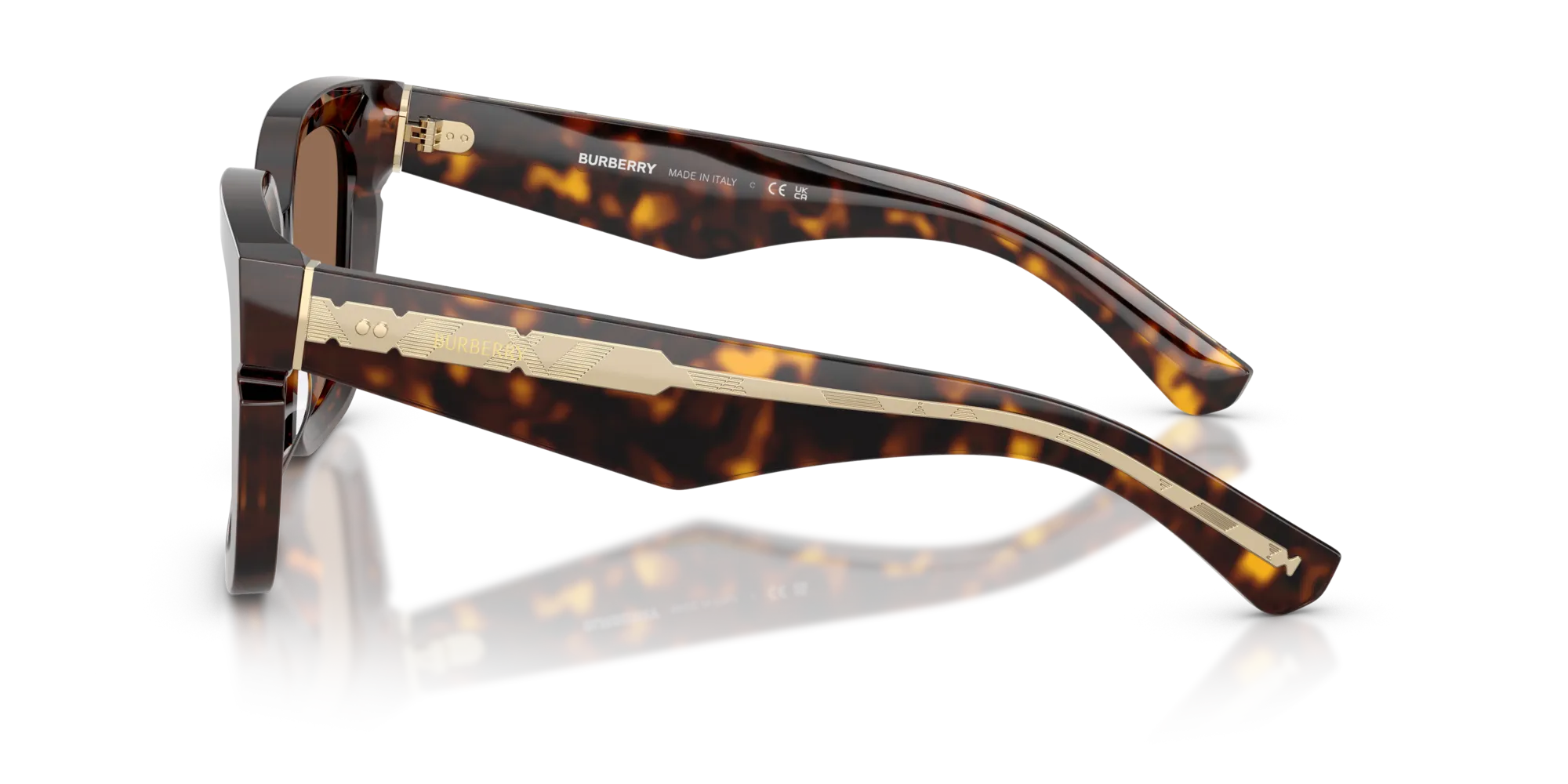 Burberry BE4453 300273 Occhiali da sole Acetato Marrone Marrone Squadrata Normale - immagine 4