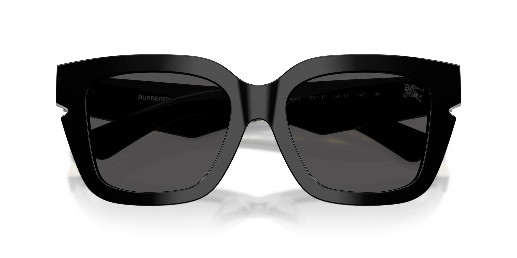 Burberry BE4453 300187 Occhiali da sole Acetato Nero Grigio Squadrata Normale - immagine 2