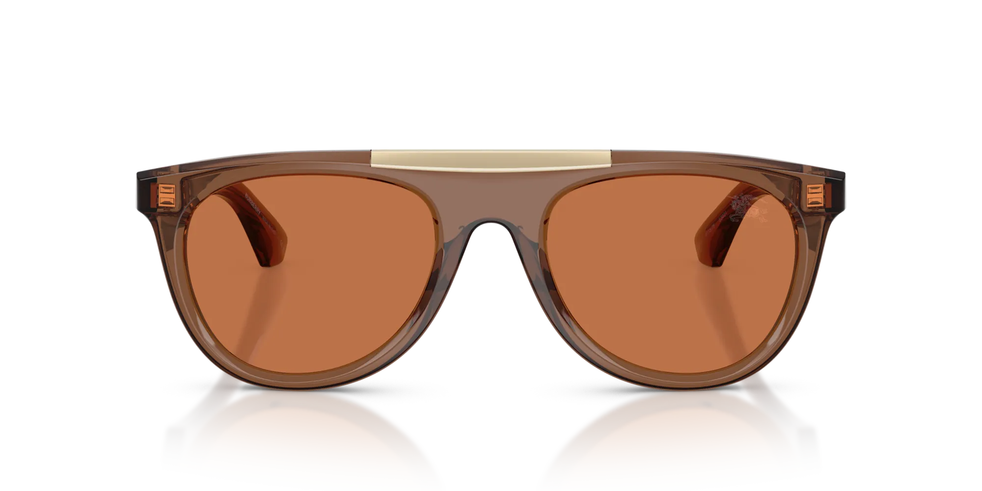 Burberry BE4452U 417373 Occhiali da sole Iniettato Marrone Marrone Pilot Normale - immagine 3
