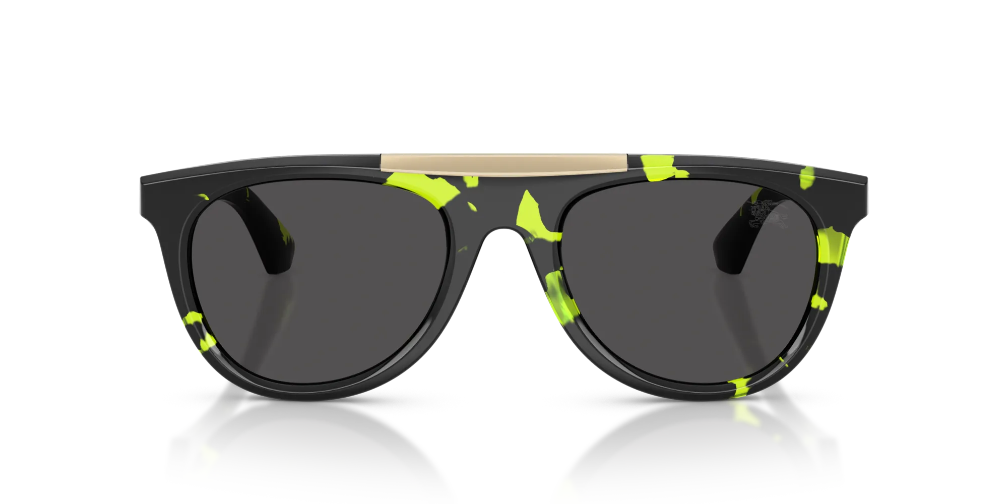 Burberry BE4452U 412487 Occhiali da sole Iniettato Verde Grigio Pilot Normale - immagine 3