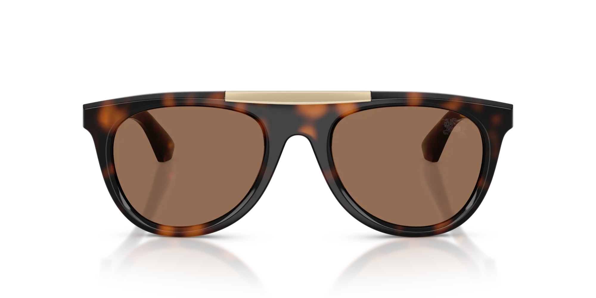 Burberry BE4452U 300273 Occhiali da sole Iniettato Marrone Marrone Pilot Normale - immagine 3