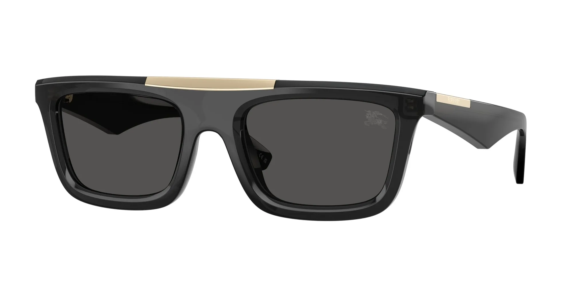 Burberry BE4451U 411287 Occhiali da sole Iniettato Grigio Grigio Squadrata Normale - immagine 1