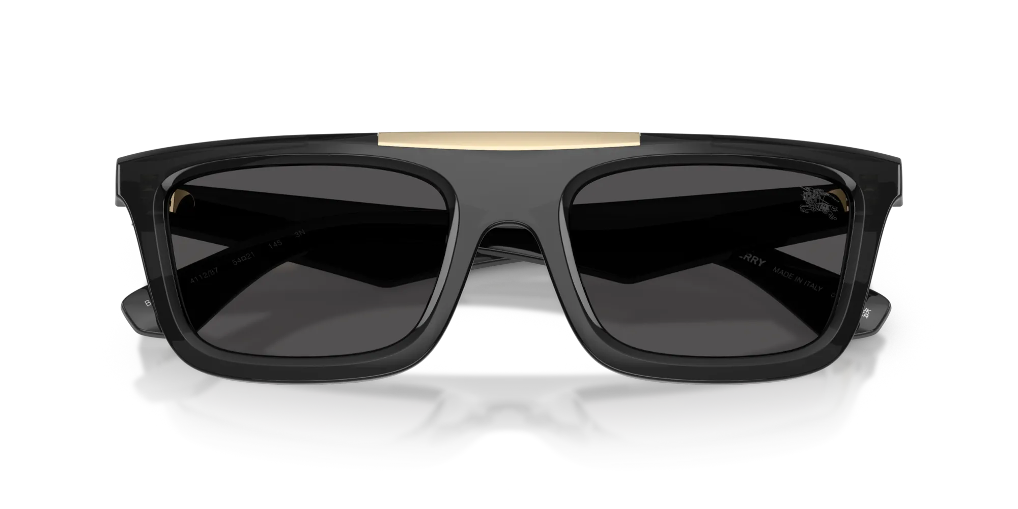 Burberry BE4451U 411287 Occhiali da sole Iniettato Grigio Grigio Squadrata Normale - immagine 2